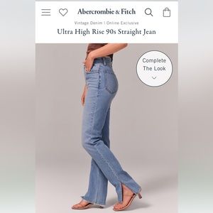 Abercrombie & Fitch Ultra High Rise 90s Straight Jean